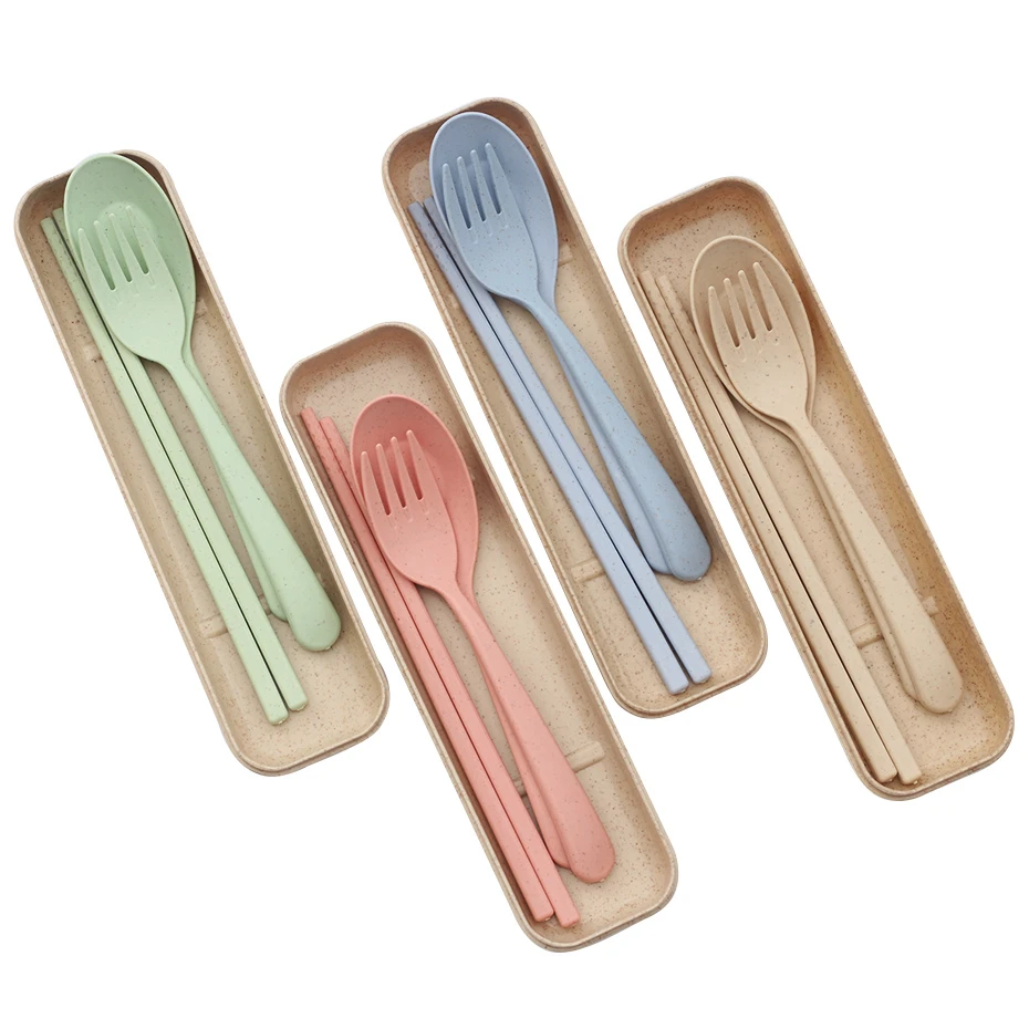 Portable Wheat Straw Tableware Cutlery Set Three Piece For Children Adult Travel Cutlery Kit Gift Dinnerware Set Kitchen Tools
Portable Wheat Straw Tableware Cutlery Set Three Piece For Children Adult Travel Cutlery Kit Gift Dinnerware Set Kitchen Tools