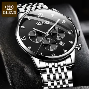 OLEVS Men's Watches Multifunction Quartz Watch Men Luxury Sports Chronograph Luminous Waterproof Stainless Steel Gift Clock
OLEVS Men's Watches Multifunction Quartz Watch Men Luxury Sports Chronograph Luminous Waterproof Stainless Steel Gift Clock