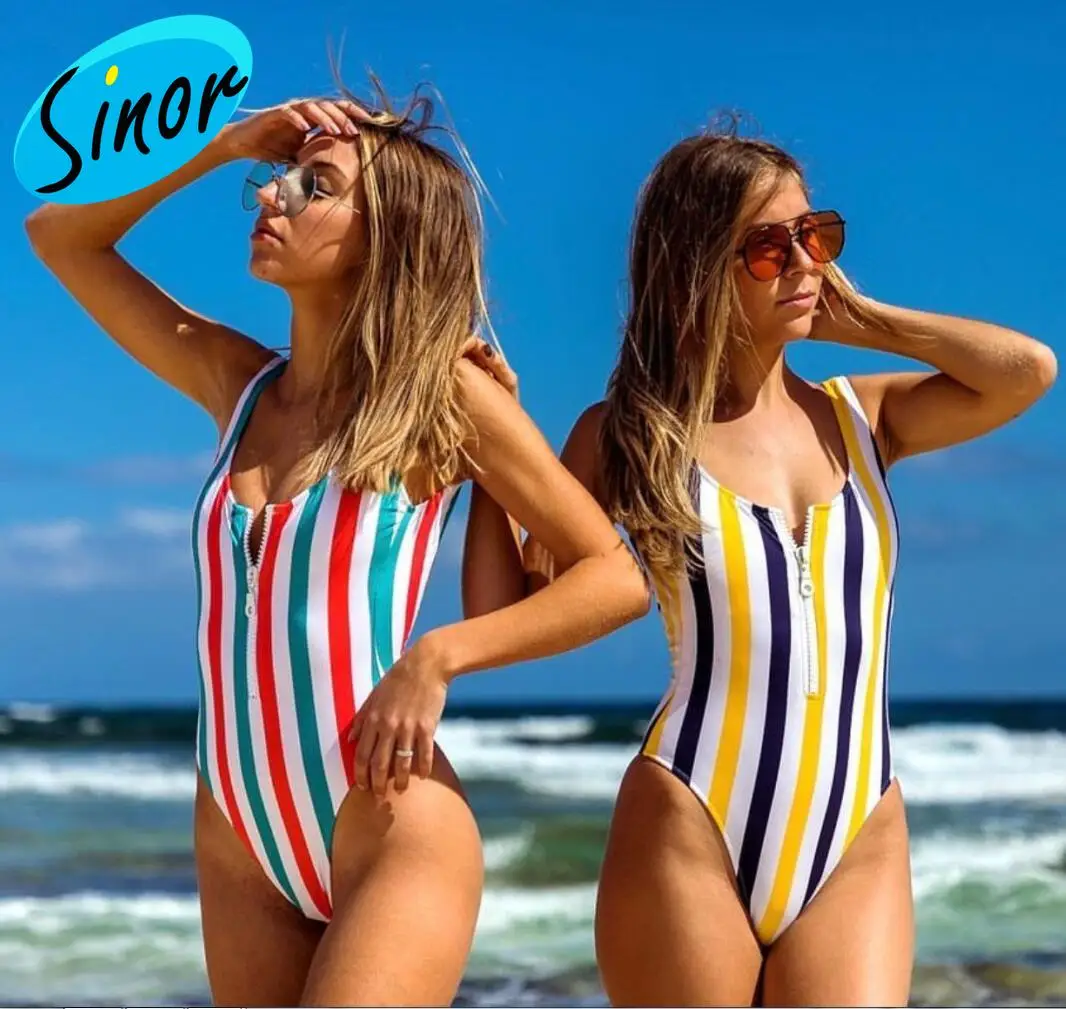 AliExpress Foreign Trade European and American Large One-Piece Bikini Swimsuit Korean Tiny Peach Conservative Lady |
