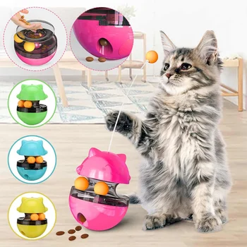 Cat Toys Funny Interactive Tumbler Pet Shaking Leakage Food Dispenser Cat Slow Leaking Food Ball IQ Improve Training Toys
Cat Toys Funny Interactive Tumbler Pet Shaking Leakage Food Dispenser Cat Slow Leaking Food Ball IQ Improve Training Toys