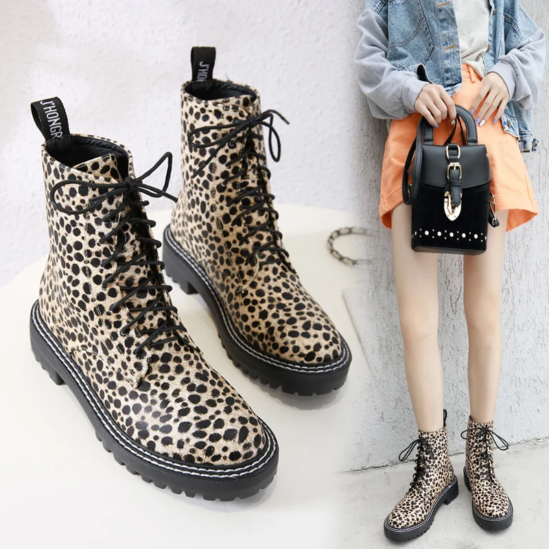 Shoes Woman Motorcycle Boots Casual Round Toe Platform Knight Boot Leopard Lace Up Half Booties Ladies Fashion Zapatos Mujer
Shoes Woman Motorcycle Boots Casual Round Toe Platform Knight Boot Leopard Lace Up Half Booties Ladies Fashion Zapatos Mujer