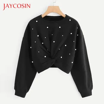 JAYCOSIN Mujer Autumn Winter Sweatshirt Women's O-Neck Beading Pure Color Hatless Long Sleeves Tops Pullover Sweatshirt 919
JAYCOSIN Mujer Autumn Winter Sweatshirt Women's O-Neck Beading Pure Color Hatless Long Sleeves Tops Pullover Sweatshirt 919