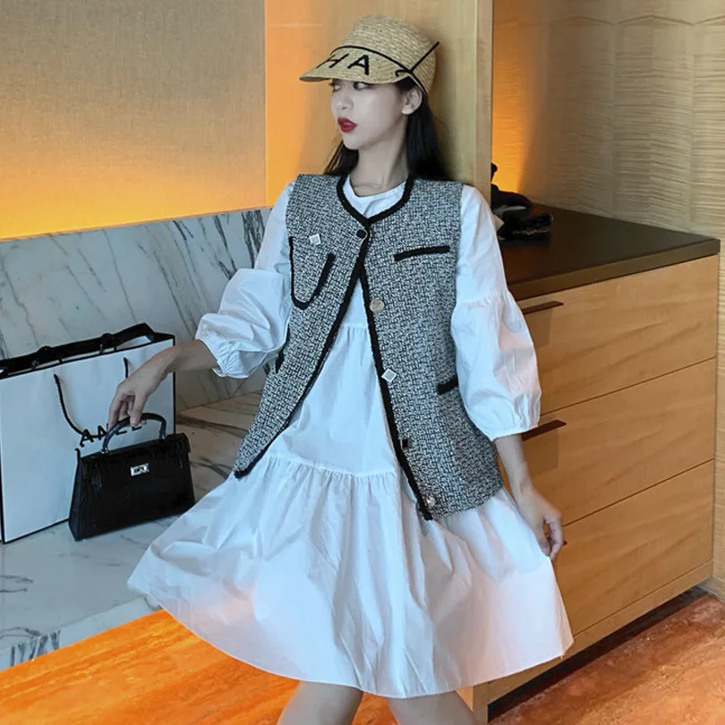 2019 2 Piece Set Women Fashion Bubble Sleeve White Shirt Skirt + Small Fragrance Vest . Sannian Two Piece Set
2019 2 Piece Set Women Fashion Bubble Sleeve White Shirt Skirt + Small Fragrance Vest . Sannian Two Piece Set