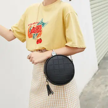 Women Mini Circular Handbag Solid Leather Zipper Messenger Crossbody Shoulder Handbag Tote Leather Satchel Bag Purse
Women Mini Circular Handbag Solid Leather Zipper Messenger Crossbody Shoulder Handbag Tote Leather Satchel Bag Purse