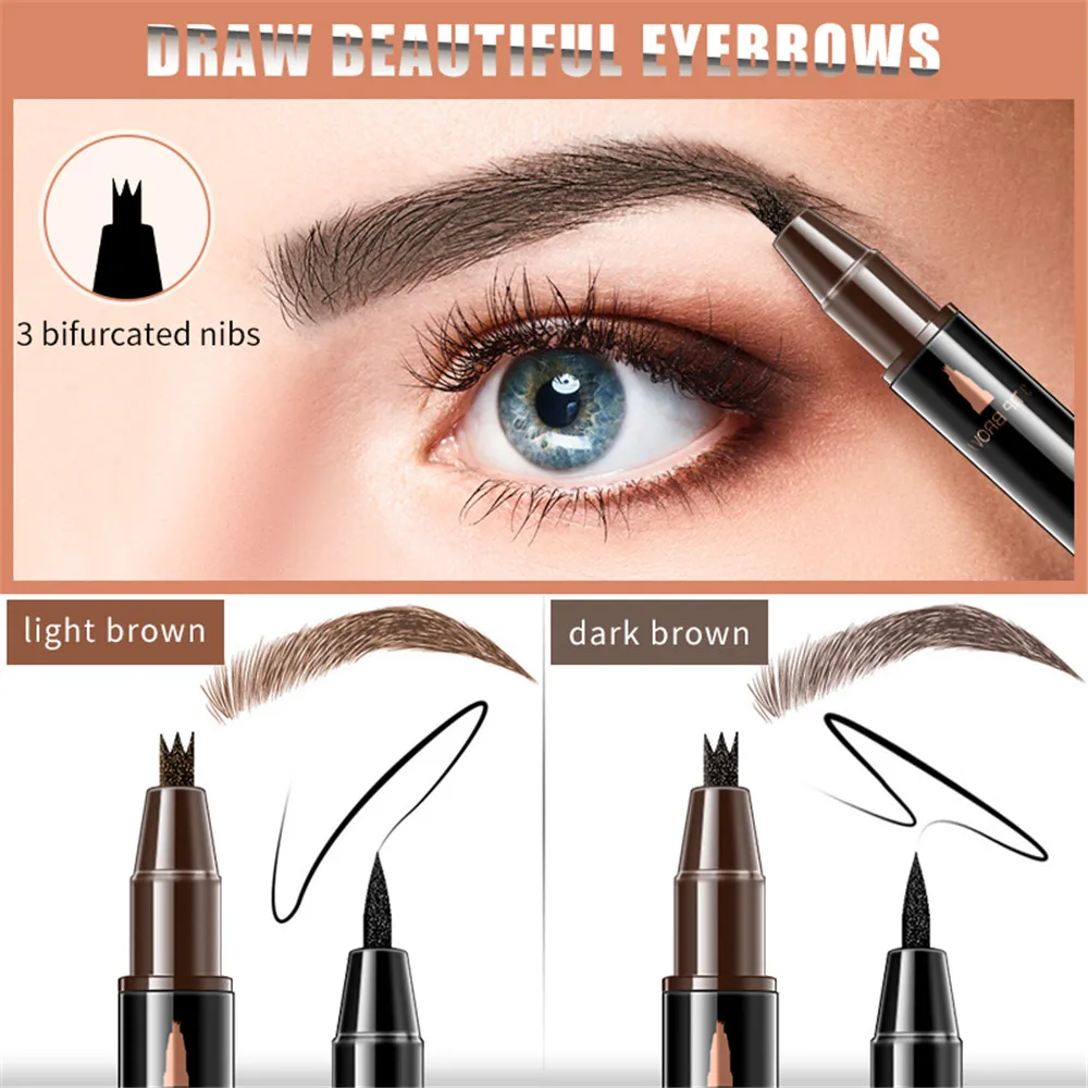 1Pc Double Head Eyebrow Pen 3 Fork Tips Fine Sketch Liquid Eyebrow Pencil Waterproof Longlasting Eyebrow Tint Brow Pencil
1Pc Double Head Eyebrow Pen 3 Fork Tips Fine Sketch Liquid Eyebrow Pencil Waterproof Longlasting Eyebrow Tint Brow Pencil