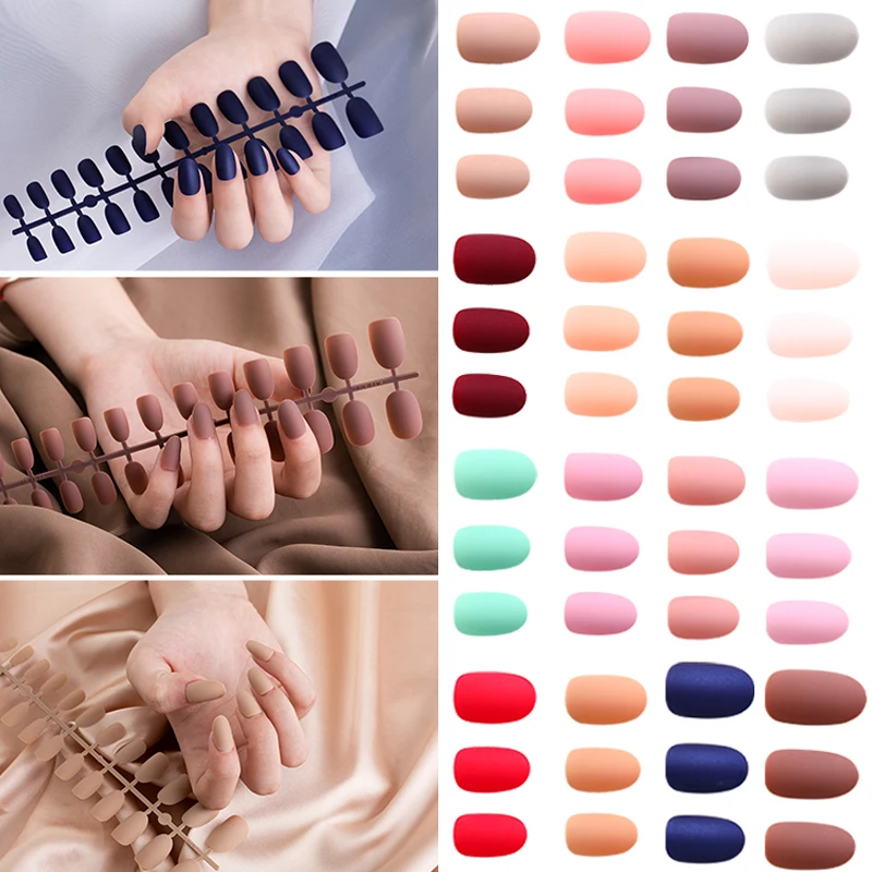 24pcs/set French Fake Nails Matte /UV False Nail Detachable tips Nail Extension Manicure Art Easy Wear Colorful Stiletto Tips
24pcs/set French Fake Nails Matte /UV False Nail Detachable tips Nail Extension Manicure Art Easy Wear Colorful Stiletto Tips