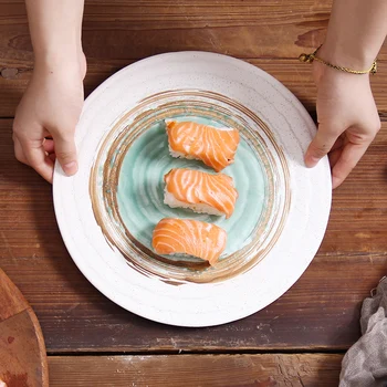 Retro Simple Japanese-style Tableware Ceramic Round Plate Snack Spaghetti Salad Plate Sushi Dish Restaurant Household Utensils
Retro Simple Japanese-style Tableware Ceramic Round Plate Snack Spaghetti Salad Plate Sushi Dish Restaurant Household Utensils