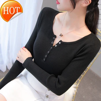 Long-sleeved top women's design niche slim sweater spring autumn all-match short sweater Western style inner base
Long-sleeved top women's design niche slim sweater spring autumn all-match short sweater Western style inner base