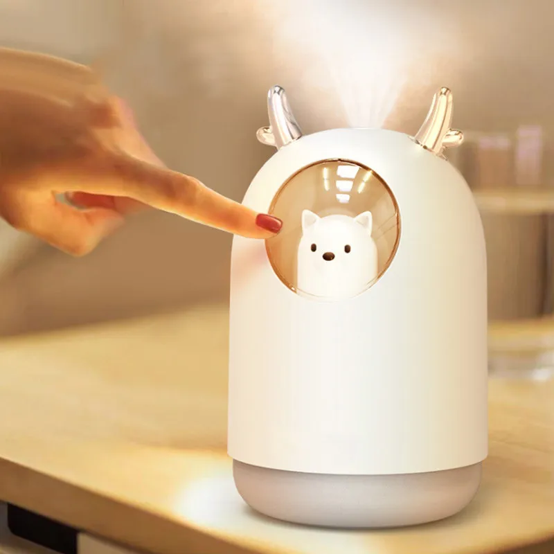 220-340ML Ultrasonic Humidifier Aroma Diffuser USB Air Purifier Cute Pet Deer Aromatherapy Night Light Cool Mist Fogger for Room
220-340ML Ultrasonic Humidifier Aroma Diffuser USB Air Purifier Cute Pet Deer Aromatherapy Night Light Cool Mist Fogger for Room