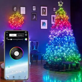 LED String Lights For Christmas Tree Decor 15m 150LED App Remote Control RGB Lighting String for wedding party decor Colorful
LED String Lights For Christmas Tree Decor 15m 150LED App Remote Control RGB Lighting String for wedding party decor Colorful
