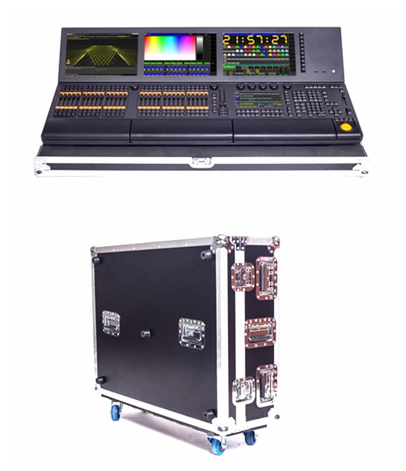 Dmx 512 Controller Professional stage lighting dmx console three screen with flight case
Dmx 512 Controller Professional stage lighting dmx console three screen with flight case