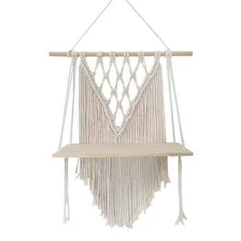 Wooden Double-layer Macrame Wall Hanging Shelf Partition Frame Decoracion Wall Basket Plant Holder Flower Home Decor
Wooden Double-layer Macrame Wall Hanging Shelf Partition Frame Decoracion Wall Basket Plant Holder Flower Home Decor