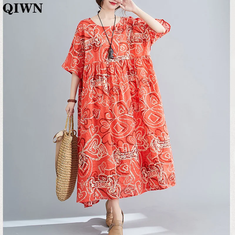 Plus Size 4XL 5XL 6XL Boho Beach Dresses For Women Vintage Loose Print Maxi Cotton Linen Dresses Robe Femme Oversize Dress 2020
Plus Size 4XL 5XL 6XL Boho Beach Dresses For Women Vintage Loose Print Maxi Cotton Linen Dresses Robe Femme Oversize Dress 2020
