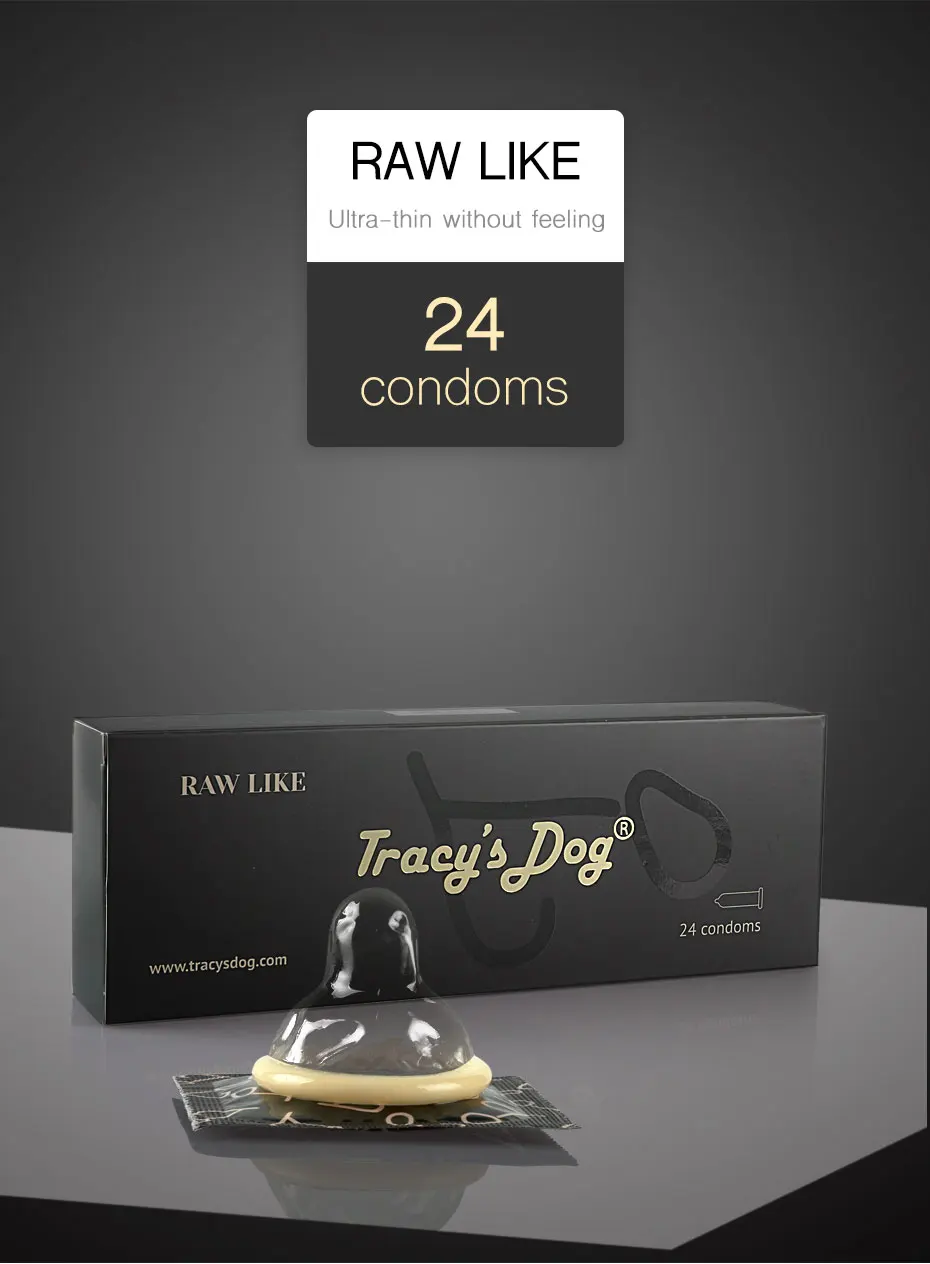 Tracy's Dog Condoms 24 Pcs/Box Natural Latex Smooth Lubricating Contraceptive Type Condom Male Sex Toy Adult Sexs Products Tracy's Dog Condoms 24 Pcs/Box Natural Latex Smooth Lubricating Contraceptive Type Condom Male Sex Toy Adult Sexs Products