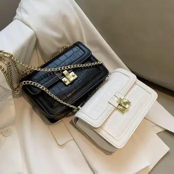 Crocodile pattern Square Crossbody bag 2020 New High quality PU Leather Women's Designer Handbag Lock Shoulder Messenger Bag
Crocodile pattern Square Crossbody bag 2020 New High quality PU Leather Women's Designer Handbag Lock Shoulder Messenger Bag