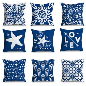 Blue Pillow Covers Decorative Ocean Ethnic Style Pillow Case Cover for Sofa Living Room Polyester Cushion Cover 45*45cm
Blue Pillow Covers Decorative Ocean Ethnic Style Pillow Case Cover for Sofa Living Room Polyester Cushion Cover 45*45cm
