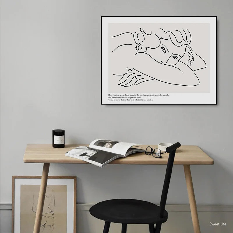 Художественный постер Пикассо матиссе для рисования по линии абстрактная