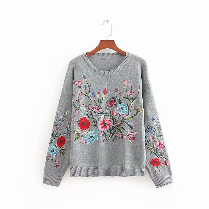 Europe Fashion Pullovers Sweaters Women Autumn New 2019 Round Neck Long Sleeve Ladies Sweaters Embroidered Knit Tops Female
Europe Fashion Pullovers Sweaters Women Autumn New 2019 Round Neck Long Sleeve Ladies Sweaters Embroidered Knit Tops Female