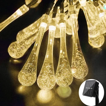 4.8m 20Leds Solar Led String Water Droplets Shape Waterproof Garland Solar Power Lamp Fairy Led String Lights for Christmas
4.8m 20Leds Solar Led String Water Droplets Shape Waterproof Garland Solar Power Lamp Fairy Led String Lights for Christmas
