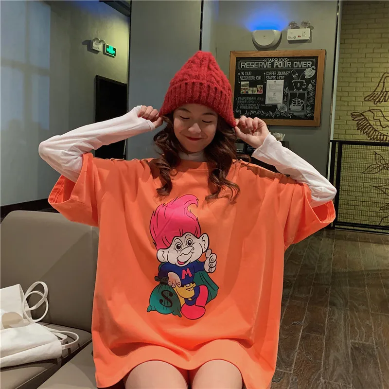 2020 New Style T-shirt New Style Spring Clothing Dwarfs Cartoon Loose Fat Mm Large Size WOMEN'S Top
2020 New Style T-shirt New Style Spring Clothing Dwarfs Cartoon Loose Fat Mm Large Size WOMEN'S Top