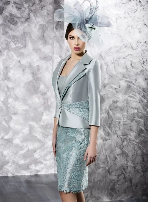 Женское вечернее платье, короткое Кружевное платье с жакетом для матери невесты, 2019 
Женское вечернее платье, короткое Кружевное платье с жакетом для матери невесты, 2019