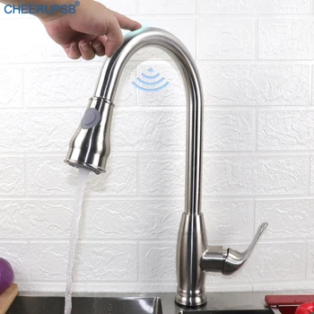 Kitchen Sink Smart Sensor Faucet Automatic Touch Tap Single Hole Deck Mount Crane Retractable Pull Down Sensitive Faucets Grifo
Kitchen Sink Smart Sensor Faucet Automatic Touch Tap Single Hole Deck Mount Crane Retractable Pull Down Sensitive Faucets Grifo