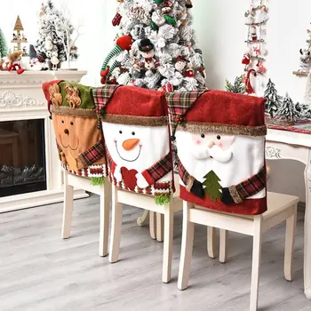 

Christmas Decorations, Christmas Decorations, Home Furnishings, Santa Claus Cartoon Chair Covers, Stool Covers, Elk Models