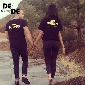 2019 Summer new letter printing ladies short sleeve KING QUEEN couple men and women T-shirt GOZLUGU
2019 Summer new letter printing ladies short sleeve KING QUEEN couple men and women T-shirt GOZLUGU