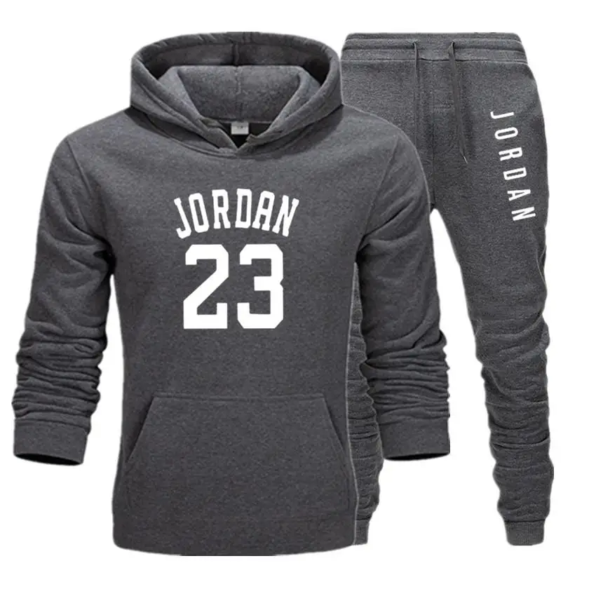 Новинка мужская толстовка с капюшоном комплект Jordan 23 спортивный костюм флисовая