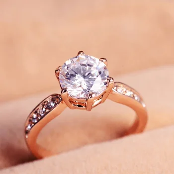 Rose Gold Zircon Wedding Ring Elegant Simple Female Romantic Valentine's Day Gift Factory Wholesale
Rose Gold Zircon Wedding Ring Elegant Simple Female Romantic Valentine's Day Gift Factory Wholesale