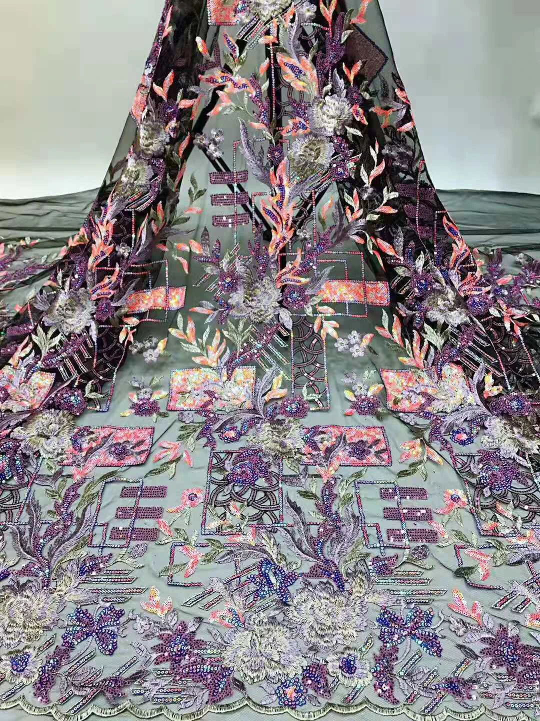 African sequin lace fabric, tulle fabric beautiful dress, Nigerian lace fabric dress latest FJ35861
African sequin lace fabric, tulle fabric beautiful dress, Nigerian lace fabric dress latest FJ35861