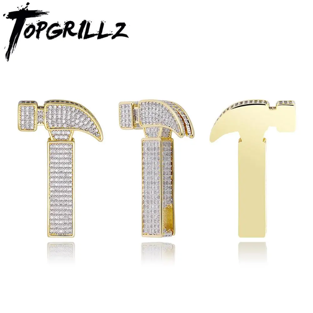 

TOPGRILLZ хип-хоп молоток кулон ожерелье микро проложить кубического циркония кулон Мода Высокое качество ювелирные изделия для подарка