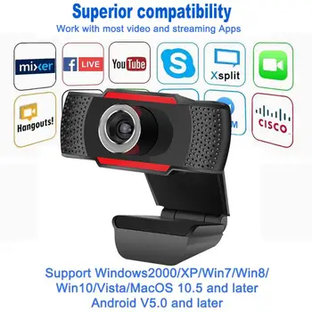 1080P HD Webcam Camera Digital with Mirophone Video Web Cam For Laptop Desktop PC Tablet Rotatable Camera USB Computer Camera
1080P HD Webcam Camera Digital with Mirophone Video Web Cam For Laptop Desktop PC Tablet Rotatable Camera USB Computer Camera
