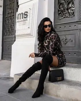 Women Sexy Long Sleeve Leopard Print Party Clubwear Mini Dress Hot Bodycon Tight Fashion 2019 Clothing 
Women Sexy Long Sleeve Leopard Print Party Clubwear Mini Dress Hot Bodycon Tight Fashion 2019 Clothing