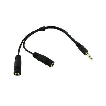 1x 3.5mm 1/8" 4 Pole Male Plug to 2x3.5mm Female Audio Extension Y Splitter Connector Cable 25cm 
1x 3.5mm 1/8" 4 Pole Male Plug to 2x3.5mm Female Audio Extension Y Splitter Connector Cable 25cm
