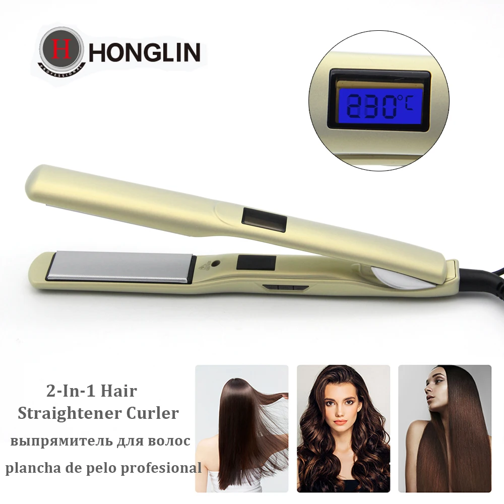 Honglin 2 in 1 Multifunctional Hair Straightener Curler LCD Display Adjustable Temperature Hair Flat Iron Hair Curling Iron
Honglin 2 in 1 Multifunctional Hair Straightener Curler LCD Display Adjustable Temperature Hair Flat Iron Hair Curling Iron