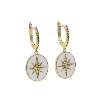 Boho Gold color white enamel North Star dangle Earrings Starburst Celestial Huggie Earcuffs Dainty Bridal Cartilage Earring
Boho Gold color white enamel North Star dangle Earrings Starburst Celestial Huggie Earcuffs Dainty Bridal Cartilage Earring