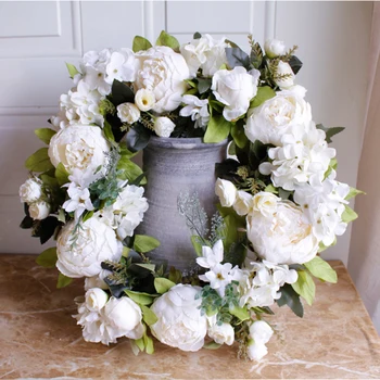 Artificial Peony Wreath Vintage Hanging Flower Garland Door Wall Decor Ornament 20cm Home Shop Decor
Artificial Peony Wreath Vintage Hanging Flower Garland Door Wall Decor Ornament 20cm Home Shop Decor