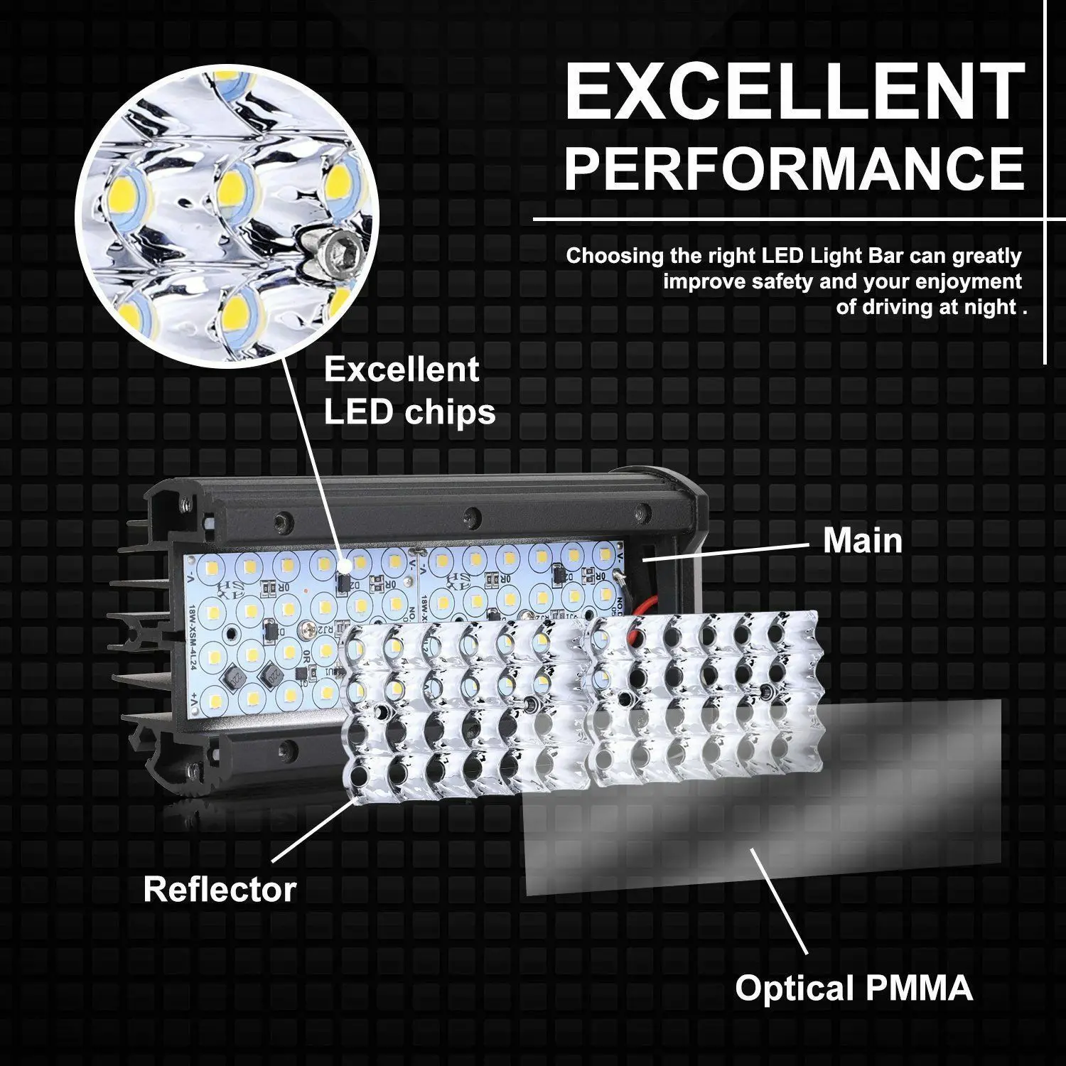 Generic LED Bar Spot Flood Combo LED Work Light Bar For Off Road Truck