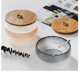 NORTHERN EUROPE GLASS ASHTRAY WINDPROOF CIGAR ASHTRAY WITH BAMBOO COVER CREATIVITY HOME LIVING ROOM OFFICE SMOKING ACCESSORIES 
NORTHERN EUROPE GLASS ASHTRAY WINDPROOF CIGAR ASHTRAY WITH BAMBOO COVER CREATIVITY HOME LIVING ROOM OFFICE SMOKING ACCESSORIES