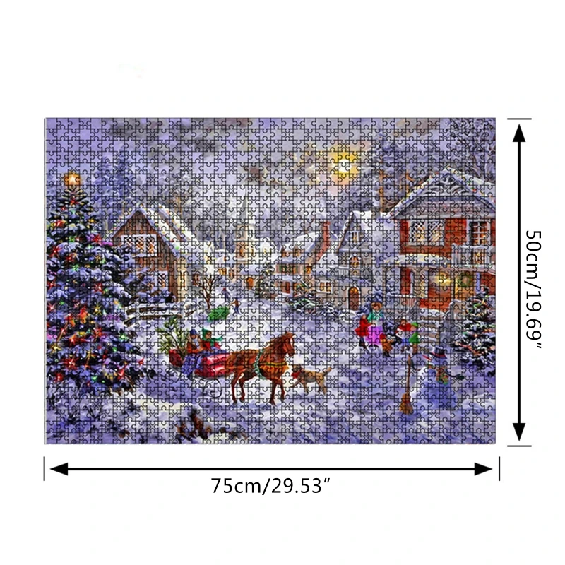 1000 Pieces Decompression Jigsaw Puzzles Christmas Paper Assembling for Adults R7RB
1000 Pieces Decompression Jigsaw Puzzles Christmas Paper Assembling for Adults R7RB