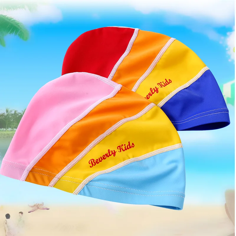 Beverly kids lycra шапочка для плавания детей-подростков студентов с длинными волосами