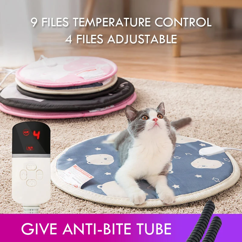 Soft Heated Pet Bed, Electric Heating Pad for Dogs and Cats Indoor Warming Mat with Auto Power Off, Give Anti-Bite Tube
Soft Heated Pet Bed, Electric Heating Pad for Dogs and Cats Indoor Warming Mat with Auto Power Off, Give Anti-Bite Tube