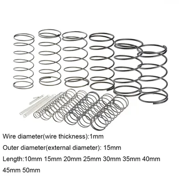 10PCS 1.0*15*10-50mm Spring Steel Small Compression Release Mechanical Return Spring Pressure Spring OD 15mm 1.0x15x10-50mm
10PCS 1.0*15*10-50mm Spring Steel Small Compression Release Mechanical Return Spring Pressure Spring OD 15mm 1.0x15x10-50mm
