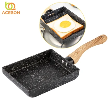 

Aluminium Frying Pan non-stick smokeless pot Egg Pizza square pan Gas Induction Cookware Kitchen Gadget Breakfast Frying Cook