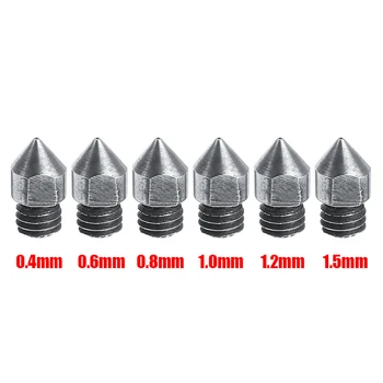 MK8 Nozzle 0.4mm 0.6mm 0.8mm 1mm 1.2mm 1.5mm M6 Threaded For 1.75mm Filament 3D Printer Extruder Print Head
MK8 Nozzle 0.4mm 0.6mm 0.8mm 1mm 1.2mm 1.5mm M6 Threaded For 1.75mm Filament 3D Printer Extruder Print Head