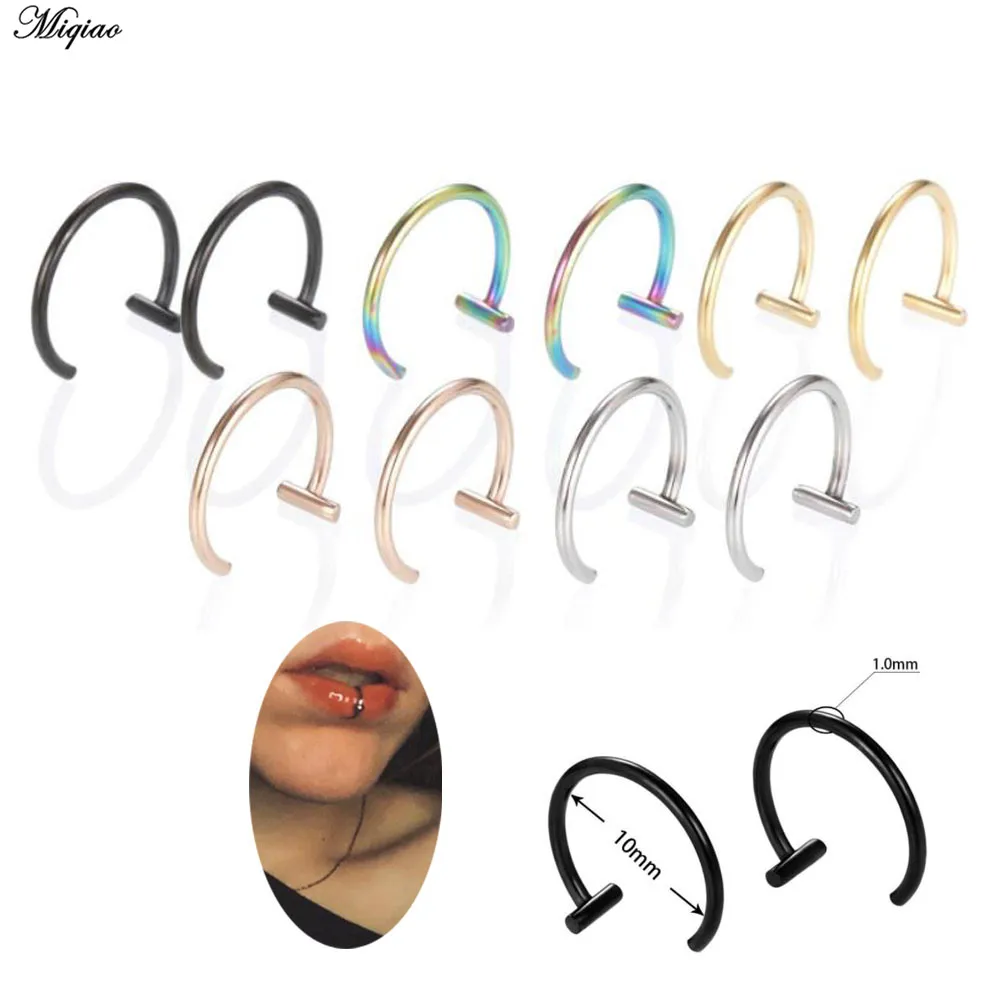 Miqiao 2pcs Lip Nose Rings Neutral Punk Lip-shaped Body Jewelry Steel Ring Lip Hoop
Miqiao 2pcs Lip Nose Rings Neutral Punk Lip-shaped Body Jewelry Steel Ring Lip Hoop