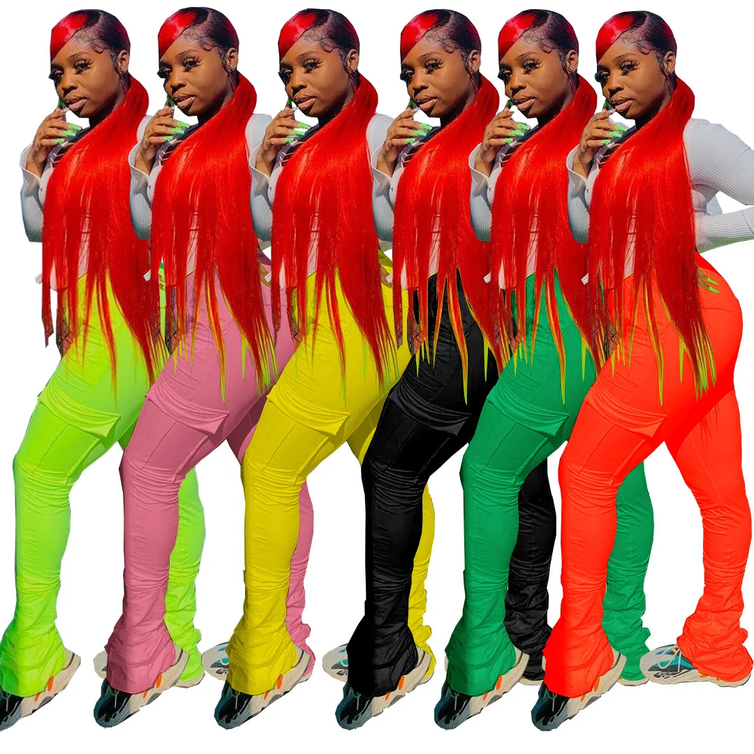 2020 new urban leisure Women's high waist drawstring tooling pocket micro pull multicolor pants
2020 new urban leisure Women's high waist drawstring tooling pocket micro pull multicolor pants