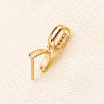 G18K Yellow Gold Pendant Clip Clasp Pinch Bail Pendant Connectors Bail Beads Jewelry Findings DIY Jewelry Accessories
G18K Yellow Gold Pendant Clip Clasp Pinch Bail Pendant Connectors Bail Beads Jewelry Findings DIY Jewelry Accessories
