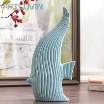 New Arrival Modern Cyan Ceramic Fish Figurines High Quality Home Decorations Nordic Simple Animal Designs Livingroom Decor
New Arrival Modern Cyan Ceramic Fish Figurines High Quality Home Decorations Nordic Simple Animal Designs Livingroom Decor